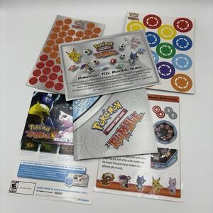 Pokemon Rumble TCG Game Instructions, Markers, Data Sheets, Playmat NO CARDS‎